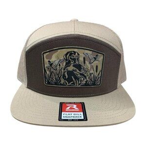 Duck Camo Mesh Snapback Cap Flat Bill Adjustable Outdoor Hunting Dog Lover